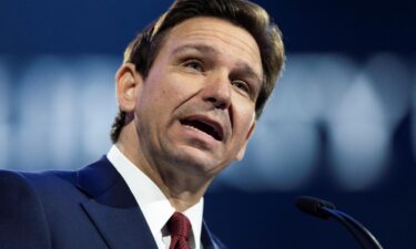 Florida Gov. Ron DeSantis is seen here at Liberty University in Lynchburg