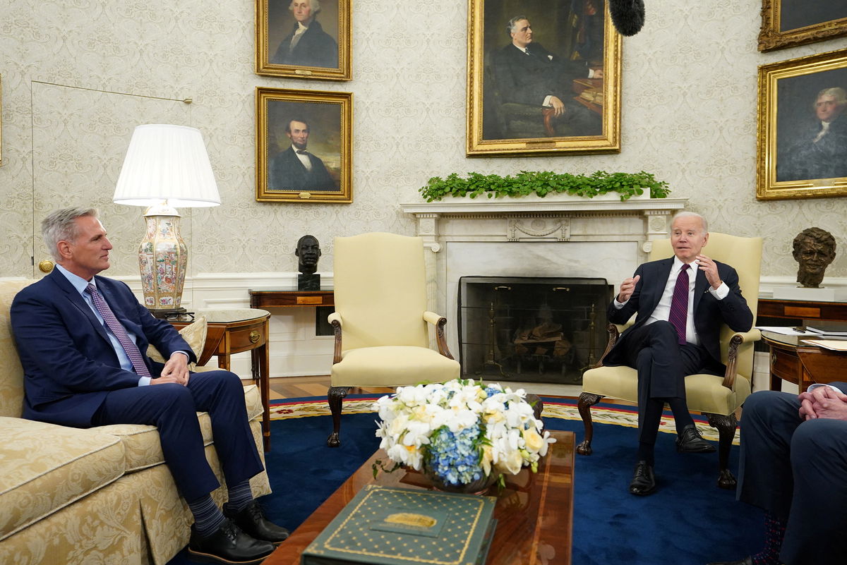 <i>Kevin Lamarque/Reuters</i><br/>U.S. President Joe Biden hosts debt limit talks with House Speaker Kevin McCarthy (R-CA) at the White House on May 9. Biden's second debt limit meeting with congressional leaders has been postponed.