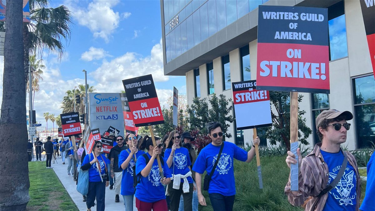 <i>Stephanie Elam/CNN</i><br/>TV and film writers are fighting to save their jobs from AI. They won't be the last. Picketing has begun in front of Netflix in Hollywood