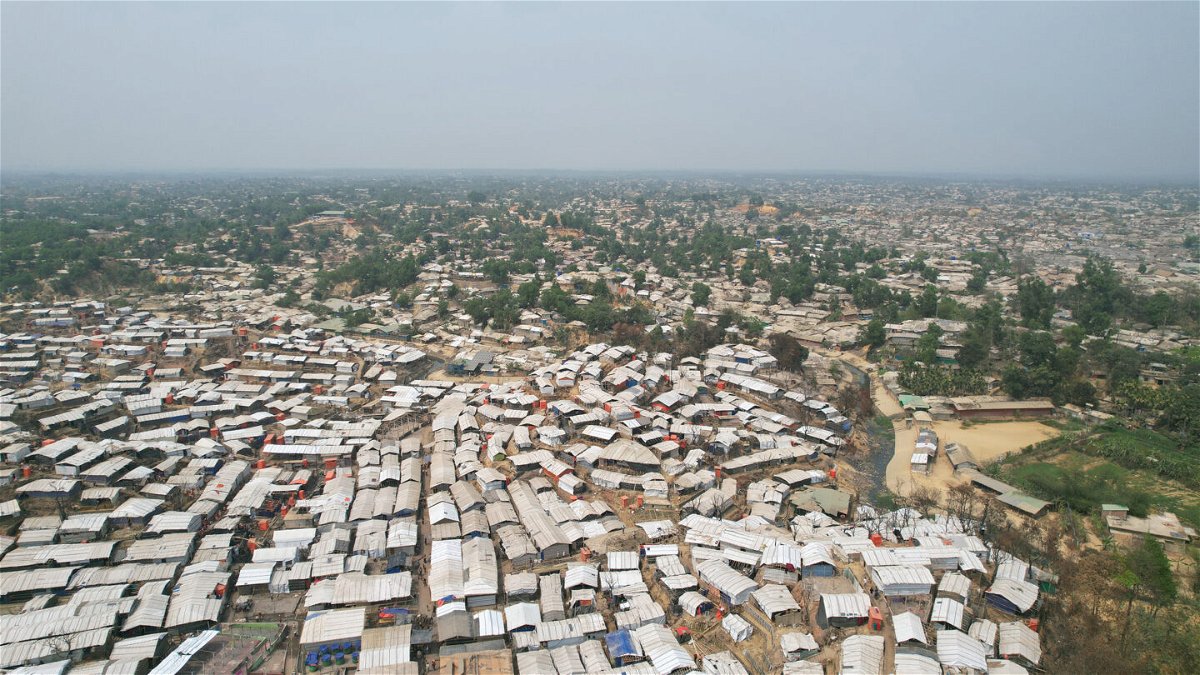 <i>Md. Kamruzzaman/Anadolu Agency/Getty Images</i><br/>A drone view of the Rohingya camp no. 11 in the southern border district of Cox's Bazar