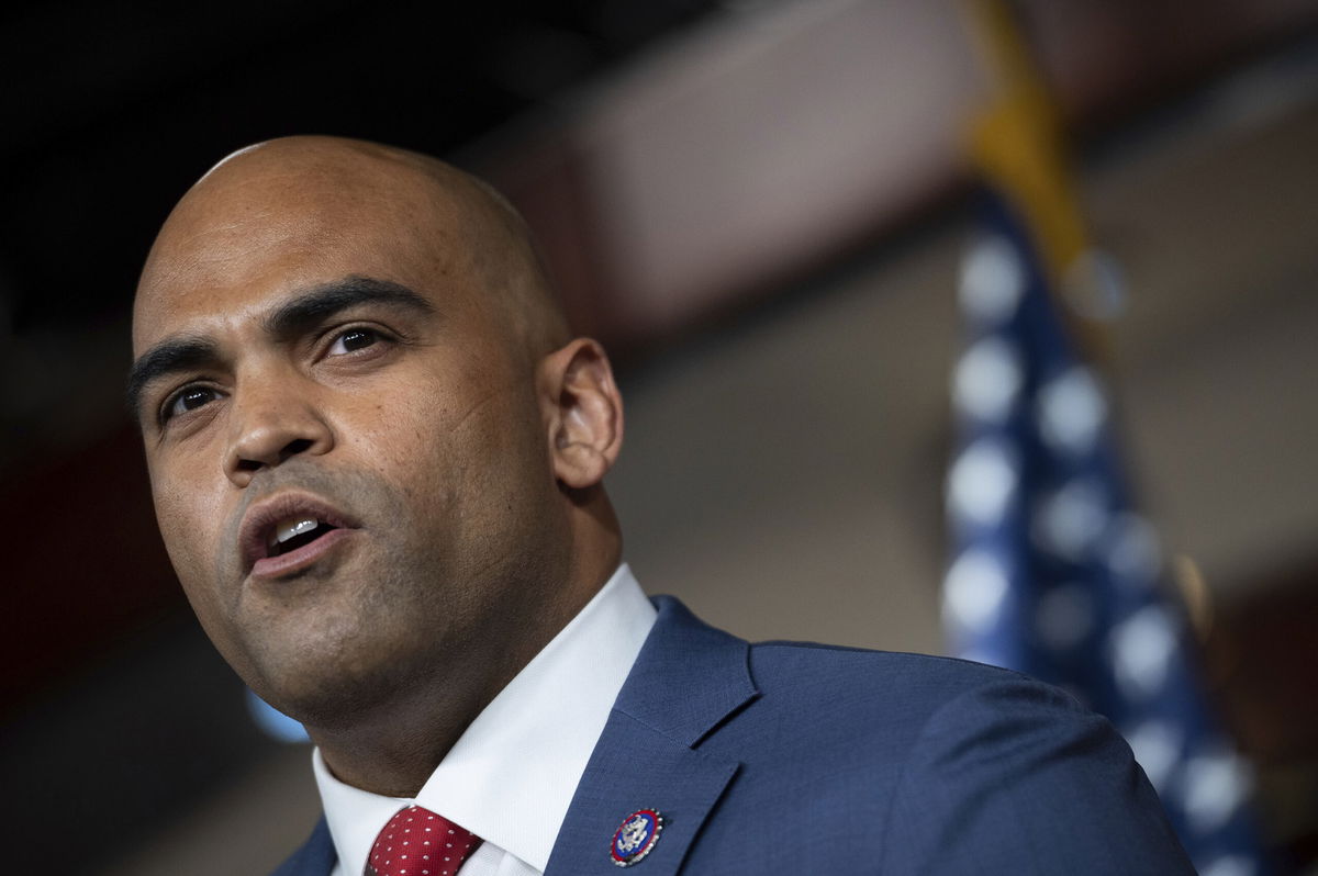 <i>Graeme Sloan/Sipa USA/AP</i><br/>Texas Democratic Rep. Colin Allred announced a run for US Senate on Wednesday morning