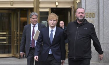 Musician Ed Sheeran leaves US Federal Court in New York City on April 25. The jury in the Sheeran copyright infringement case briefly deliberated on May 3 before ending for the day.