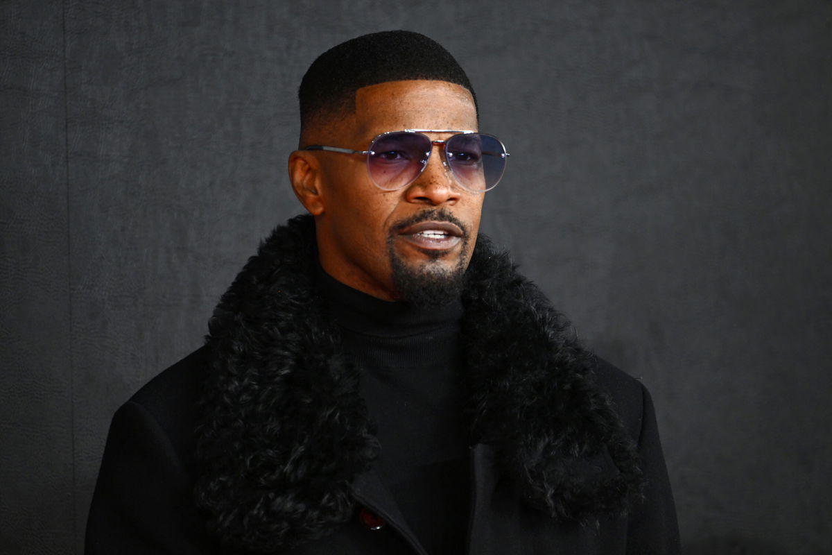 <i>Joe Maher/Getty Images</i><br/>Jamie Foxx is seen here at the 'Creed III' premiere in London in February. Foxx is speaking out for the first time since his daughter Corinne Foxx released a statement last month that the actor was hospitalized due to an undisclosed 