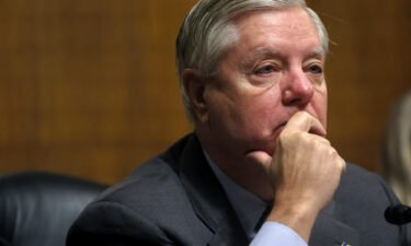 Senator Lindsey Graham (R-SC) is seen here on Capitol Hill on January 25. Some Republican lawmakers said on May 2 that they want to see more transparency around the Supreme Court.