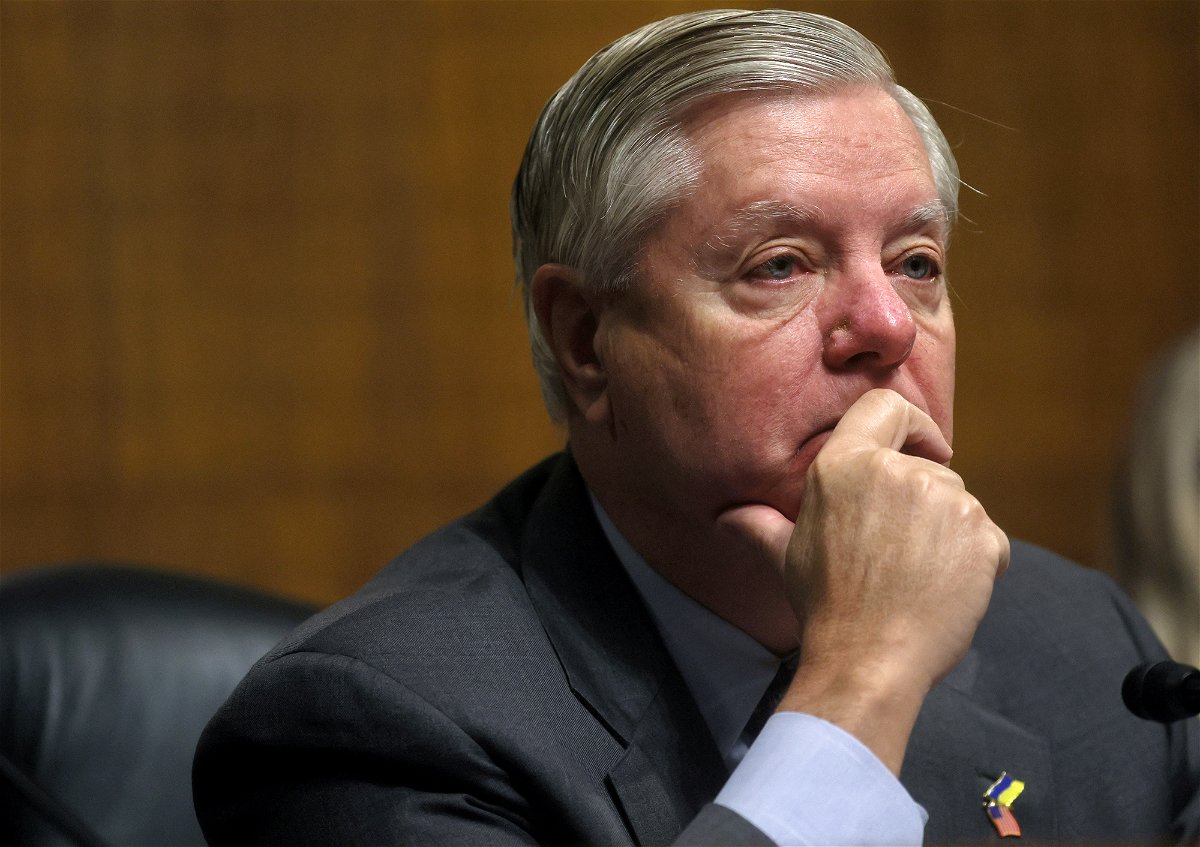 <i>Leah Millis/Reuters</i><br/>Senator Lindsey Graham (R-SC) is seen here on Capitol Hill on January 25. Some Republican lawmakers said on May 2 that they want to see more transparency around the Supreme Court.