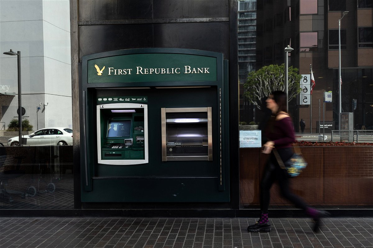 <i>Etienne Laurent/EPA-EFE/Shutterstock</i><br/>JPMorgan Chase is buying most assets of First Republic Bank after the bank's failure. Pictured is a First Republic Bank ATM in Los Angeles