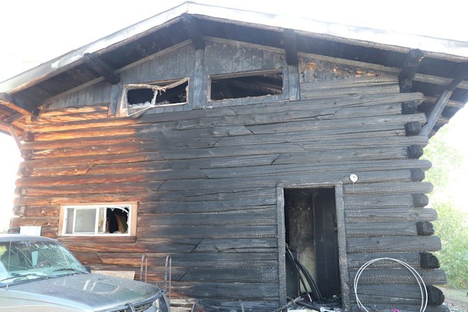 Fire heavily damaged home northwest of Prineville Sunday afternoon