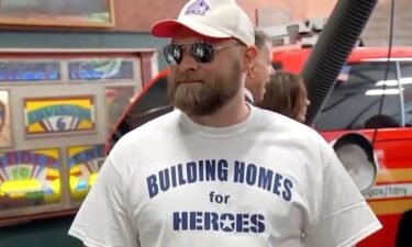 Retired Army Spc. Evan Marcy is receiving Building Homes for Heroes' 343rd home in honor of the 343 firefighters who died on 9/11.