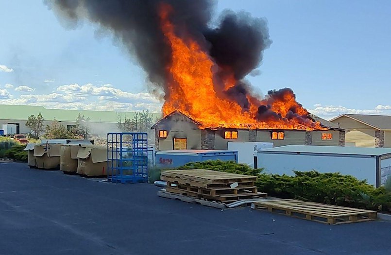 Redmond industrial building fire Warren Blazenski 6-21-1