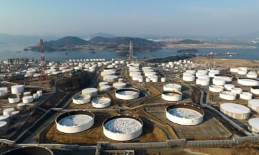 Oil tanks at the GS Caltex Corp. oil refinery facility in the Yeosu Industrial Complex in South Korea