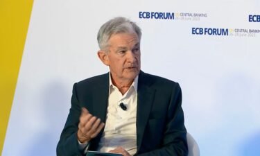 Jerome Powell participates in a panel with other central bankers hosted by the European Central Bank in Sintra