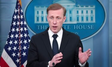 National Security Advisor Jake Sullivan speaks during the daily briefing at the White House on April 24 in Washington