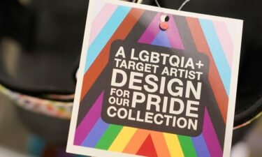 Pride month merchandise is displayed at the front of a Target store in Hackensack