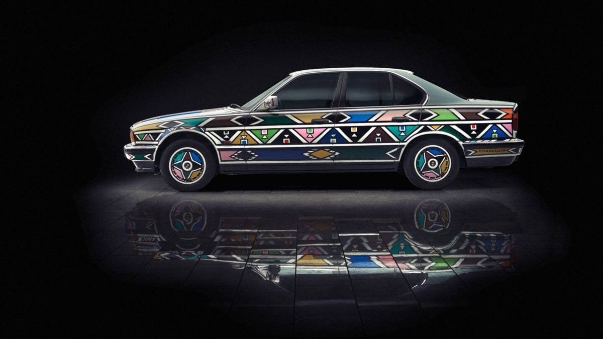 <i>Enes Kucevic/BMW</i><br/>Esther Mahlangu's Art Car featured the bold colors and geometric patterns used in the traditional arts and crafts of the Southern Ndebele people.
