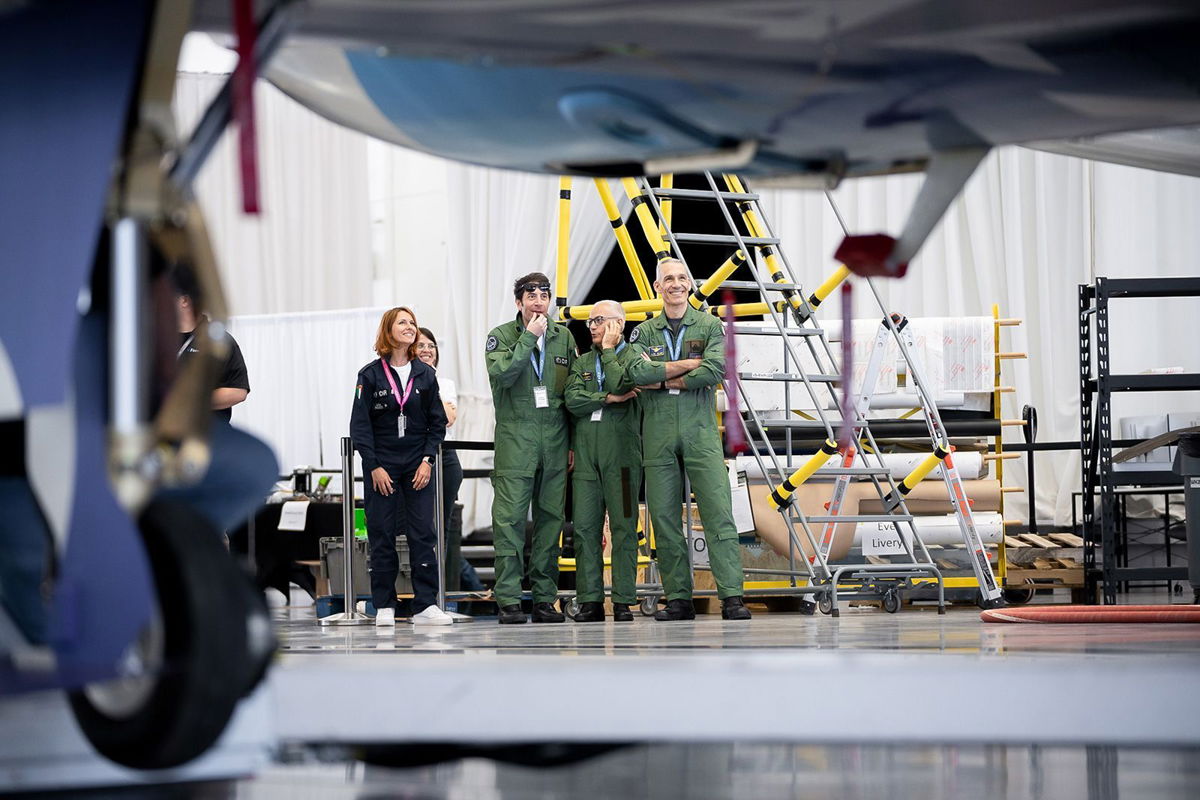 <i>Virgin Galactic</i><br/>Shown here in the green jumpsuits (from left) are Pantaleone Carlucci