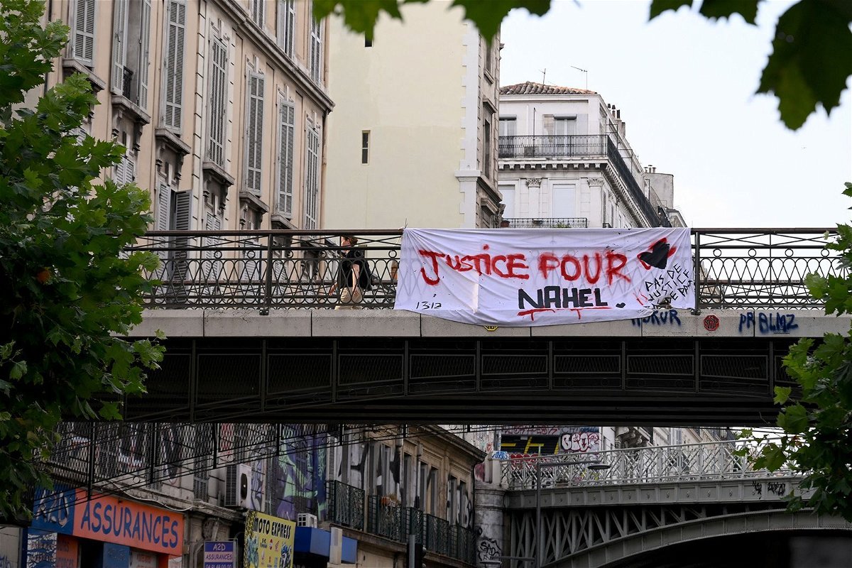 <i>Nicolas Tucat/AFP/Getty Images</i><br/>The violence and protests erupted after police shot dead a teenager in a Paris suburb.