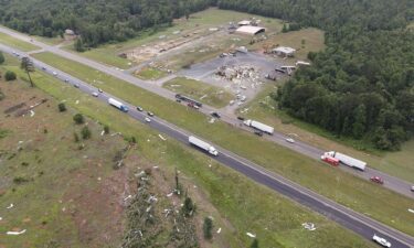 Drone footage shows tornado damage in Cass County