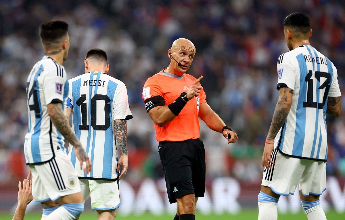 <i>Hannah Mckay/Reuters</i><br/>Marciniak officiated the World Cup final between Argentina and France in December 2022.