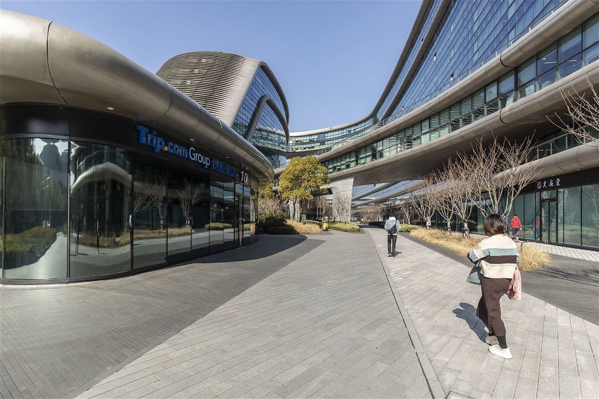 <i>Qilai Shen/Bloomberg/Getty Images</i><br/>The Trip.com headquarters in Shanghai