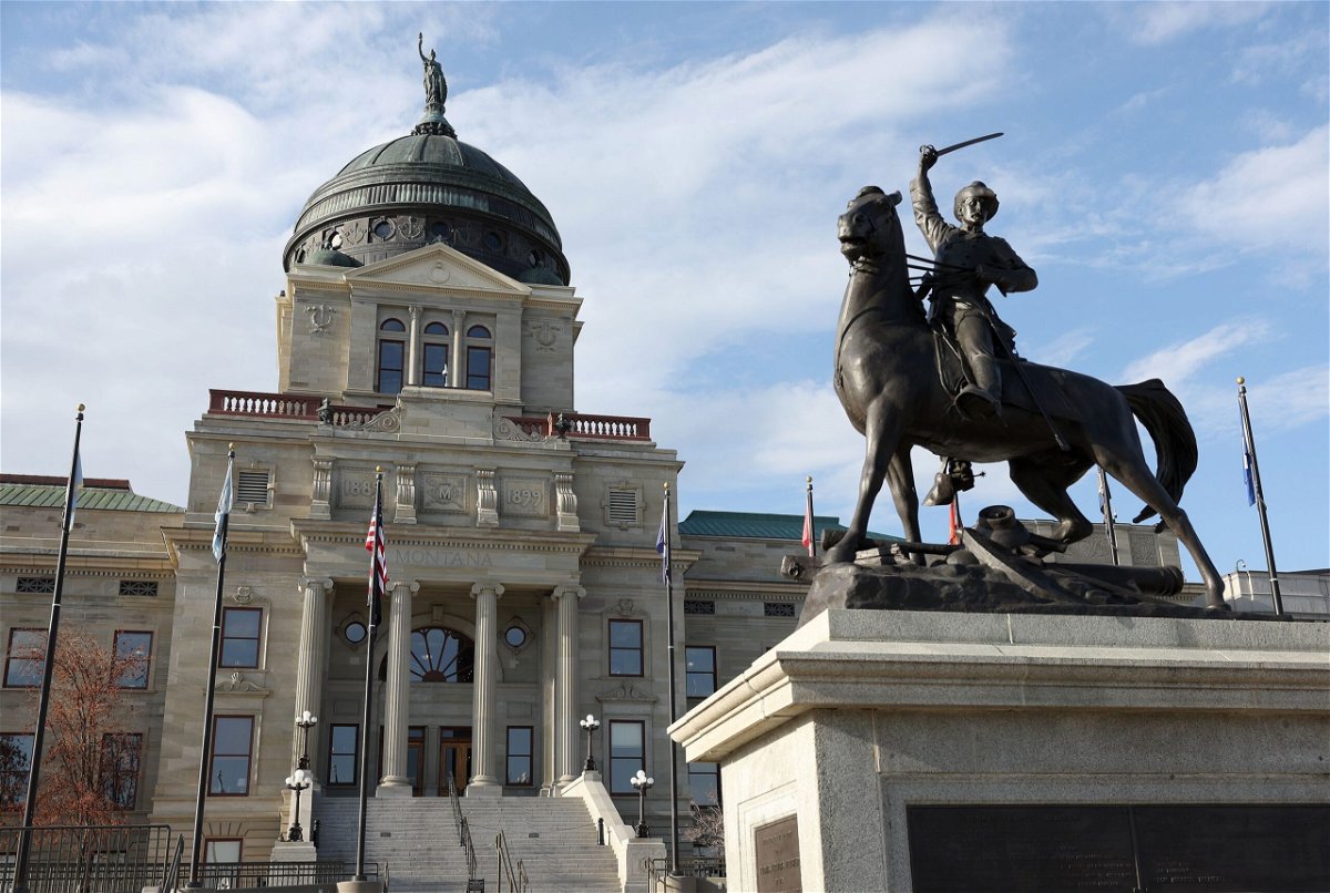 <i>Justin Sullivan/Getty Images</i><br/>A view of the Montana State Capitol is seen here on May 3 in Helena