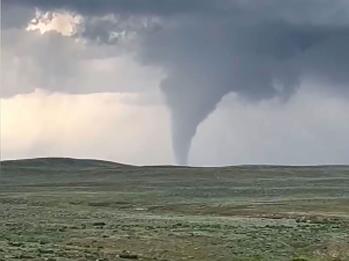 <i>Courtesy Ashley Bonine</i><br/>A tornado touched down in northeast Wyoming on June 23 and tore through the North Antelope Rochelle Mine in Campbell County