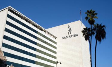 The SAG-AFTRA headquarters building on Wilshire Boulevard in Los Angeles is pictured here on January 10