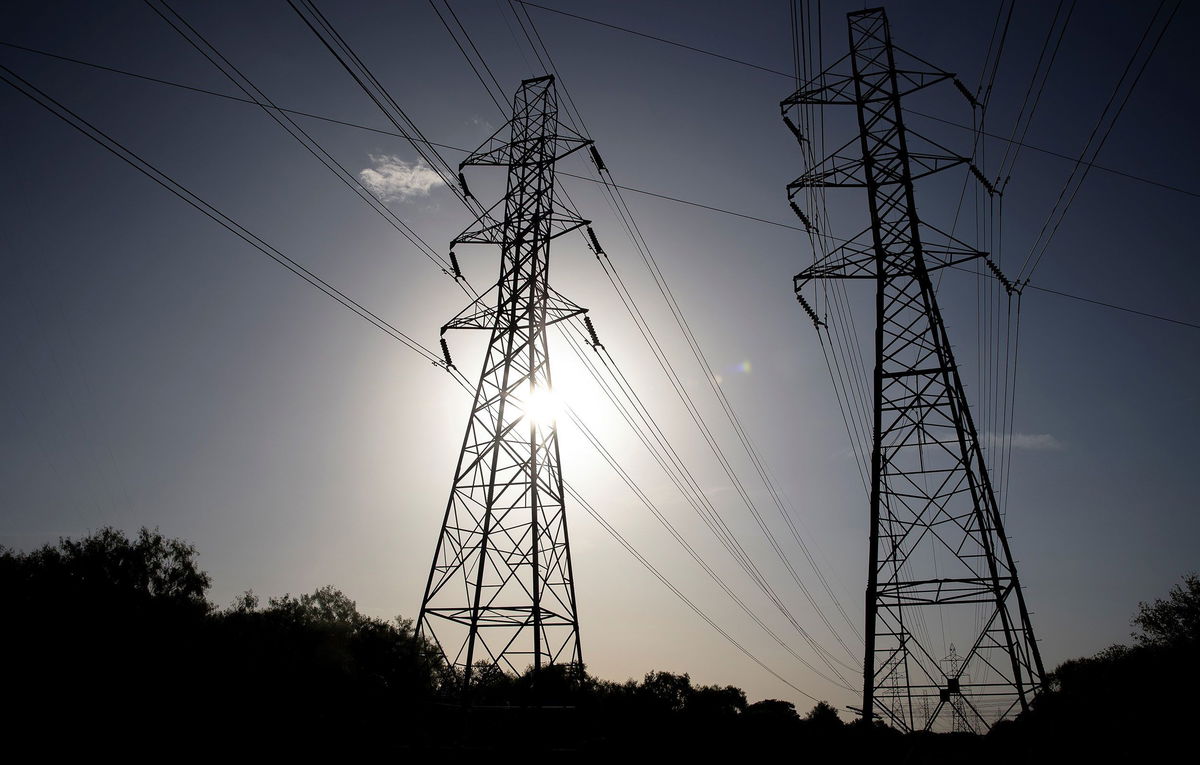 <i>Nick Wagner/Xinhua/Getty Images</i><br/>Power transmission lines span toward San Antonio