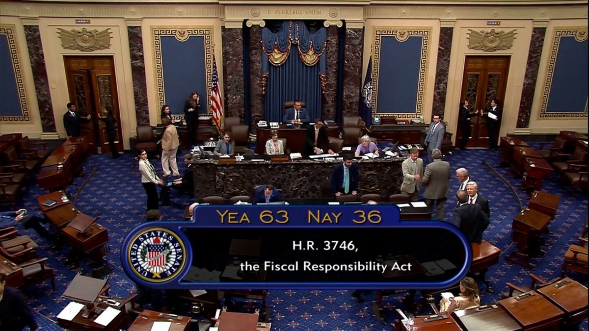 <i>Senate TV</i><br/>The Senate voted late Thursday on a bill to suspend the country's debt limit through January 1