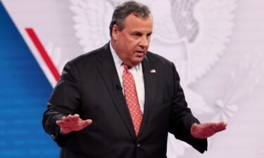 Republican presidential candidate Chris Christie said on June 18 it was a “useless idea” to force 2024 GOP contenders to sign a pledge to back the party’s ultimate nominee in order to participate in primary debates. Christie is seen here on June 12 during a CNN Town Hall.