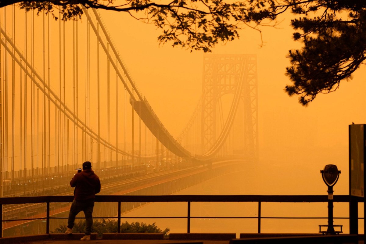 <i>Seth Wenig/AP</i><br/>As wildfires in Canada continue to push toxic smoke toward the eastern US