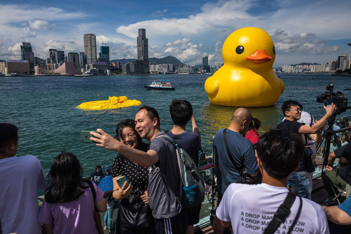 <i>Dale de la Rey/AFP/Getty Images</i><br/>People visit the installation 