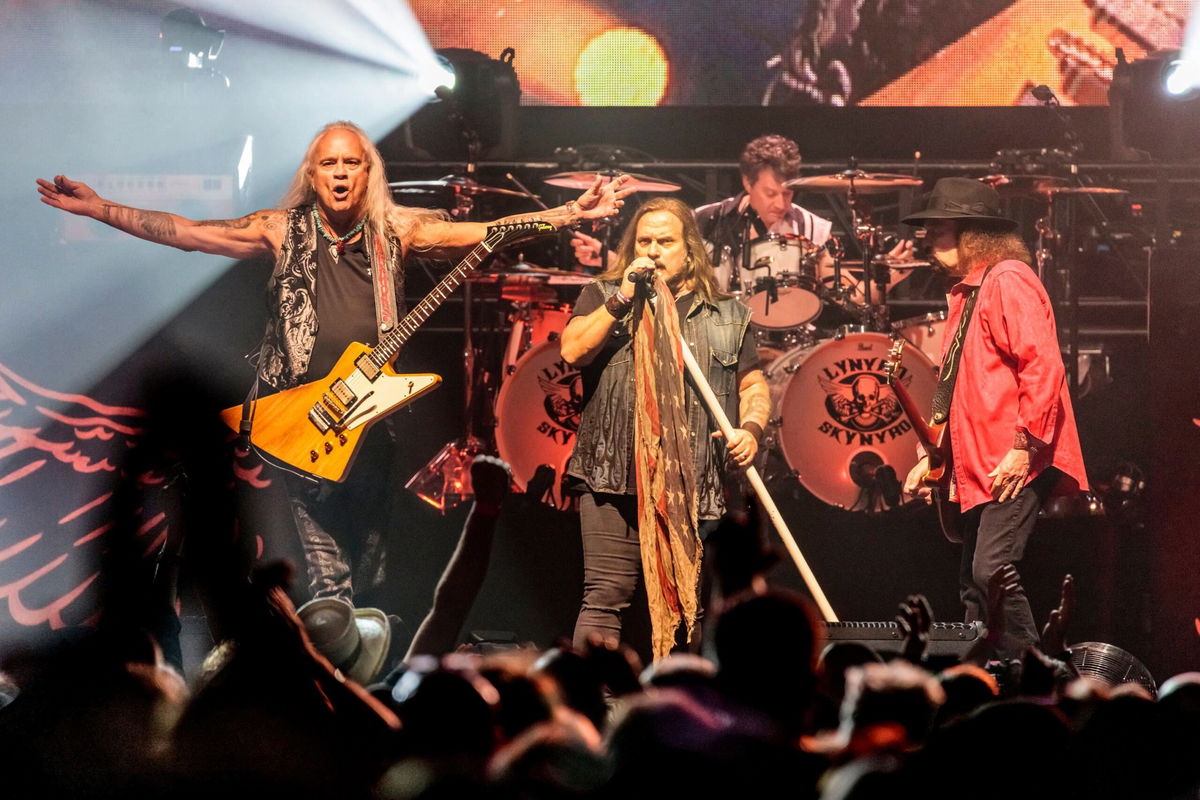 <i>Jason Sheldon/Shutterstock</i><br/>Lynyrd Skynyrd is seen here performing in 2019. The rock band is releasing an upcoming film