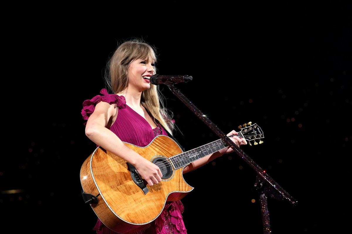 <i>Kevin Mazur/Getty Images</i><br/>Taylor Swift performs on the opening night of the 