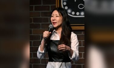 Comedian Jocelyn Chia performs in 2022 at Flappers Comedy Club and Restaurant Burbank in California. Chia has sparked a heated backlash in Malaysia and Singapore Hong Kong after joking about the safety of Malaysian planes in an apparent reference to the disappearance of flight MH370.