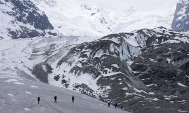 The receding Morteratsch glacier is pictured on May 21