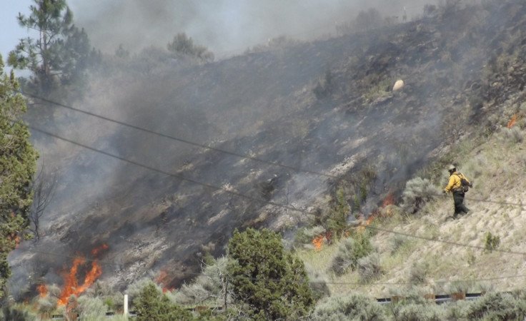 Firefighters were called out Tuesday afternoon on two fast-moving grass fires on the Warm Springs Indian Reservation