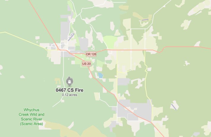 Crews stopped small wildfire south of Sisters on Saturday