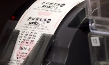 A machine prints Powerball lottery tickets at a convenience store in Washington
