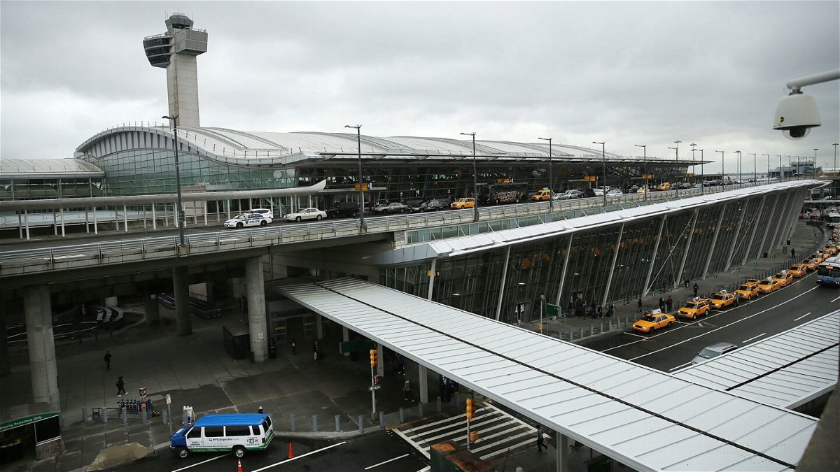 <i>Spencer Platt/Getty Images/FILE</i><br/>Google is working to fix false contact information for some major airlines on Google Maps. Pictured is John F. Kennedy Airport in New York City in 2014.