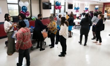 Job applicants gather at William Penn School District's teachers job fair in Lansdowne