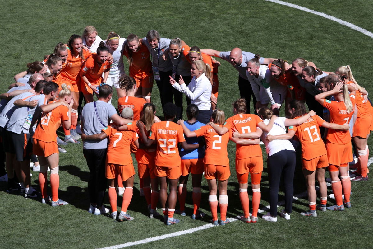 <i>Alex Grimm/Getty Images/File</i><br/>Wiegman was the head coach of the Netherlands before joining England in 2021.