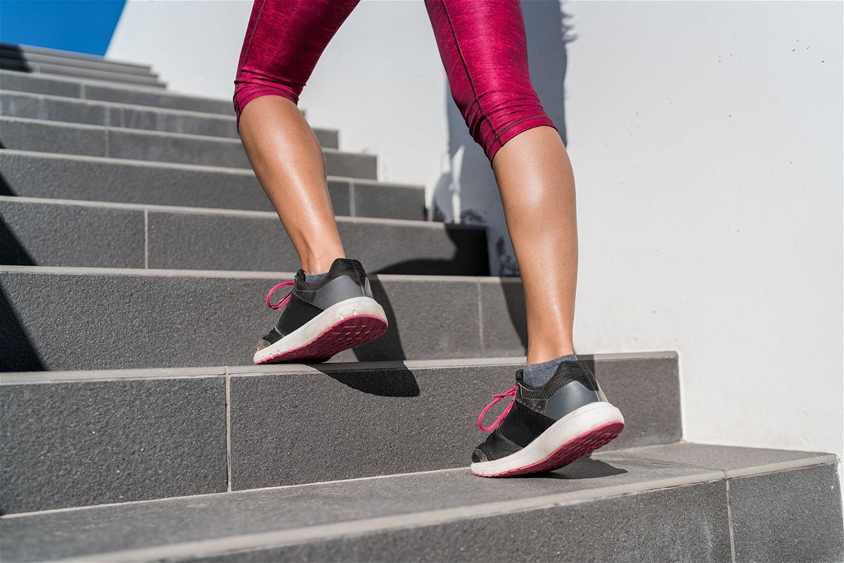 <i>Maridav/iStockphoto/Getty Images</i><br/>Adding in a short workout such as climbing stairs is a good way to get in your daily exercise.