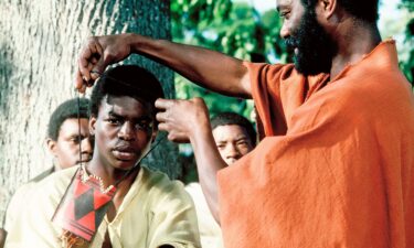 LeVar Burton and Thalmus Rasulala in "Roots."