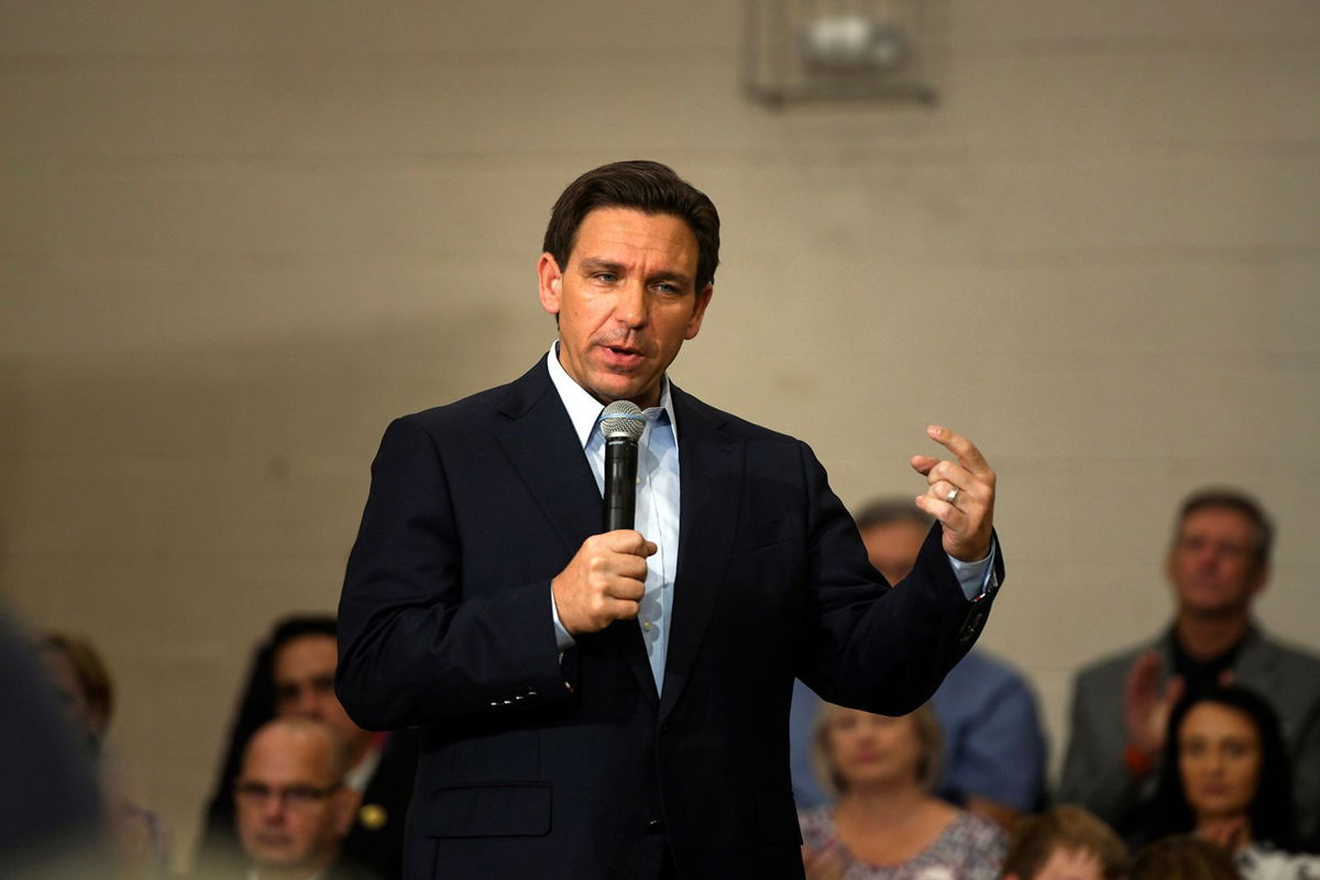 <i>Katie Goodale/AP</i><br/>Gov. Ron DeSantis launched his presidential campaign in May.