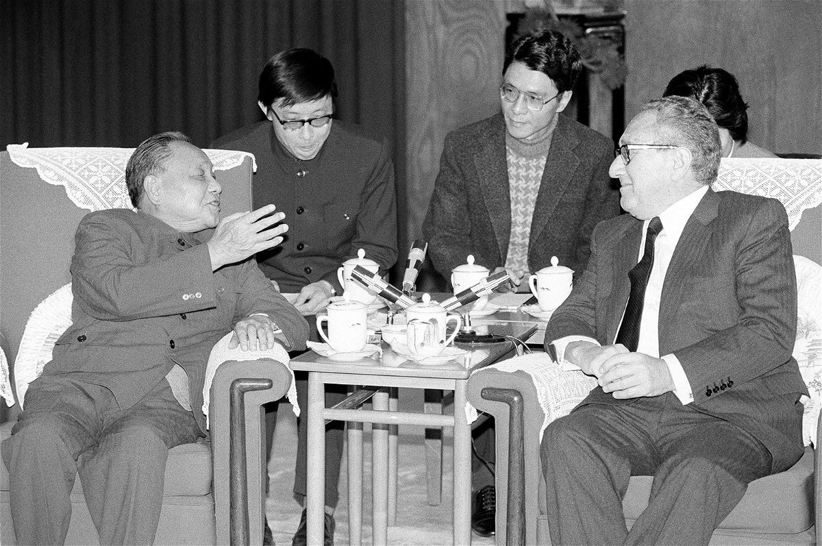 <i>Neal Ulevich/AP</i><br/>China's late paramound leader Deng Xiaoping met with former US Secretary of State Henry Kissinger in Beijing on November 11