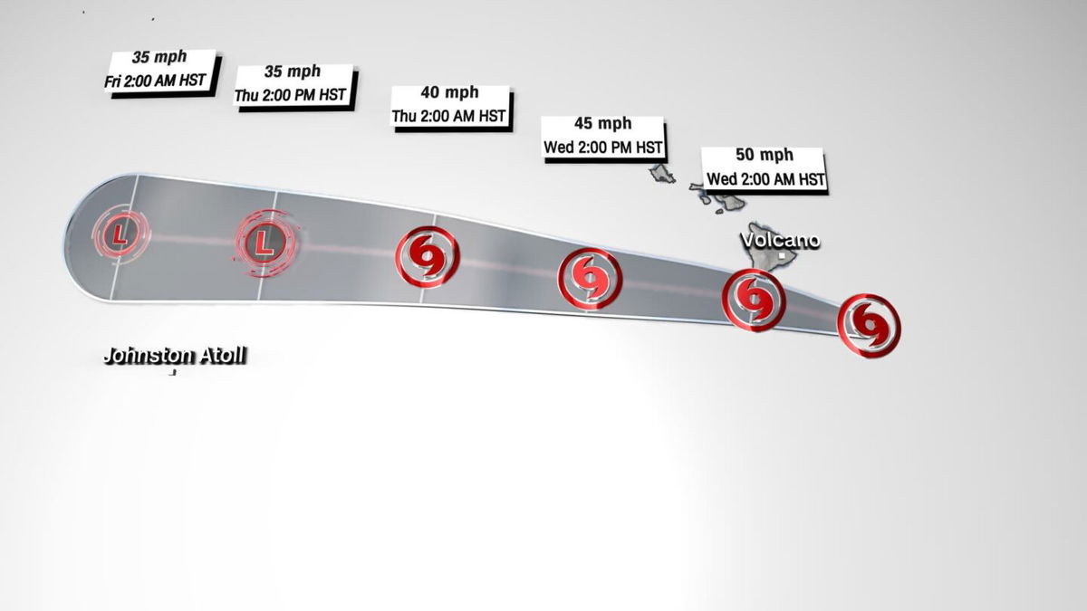 <i>CNN Weather</i><br/>Tropical Storm Calvin's track