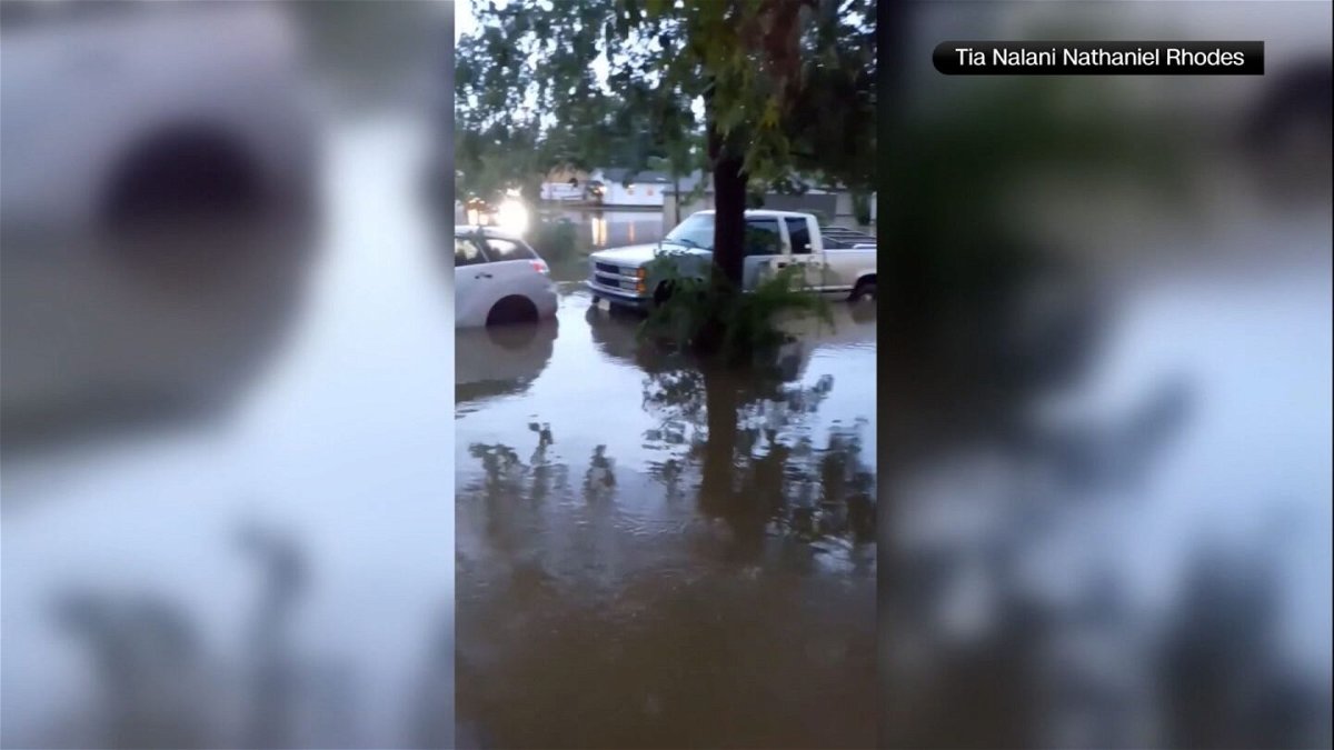 <i>Courtesy Tia Nalani Nathaniel Rhodes</i><br/>Resident Tia Nalani Nathaniel Rhodes shared this image of flooding in Mayfield on July 19.