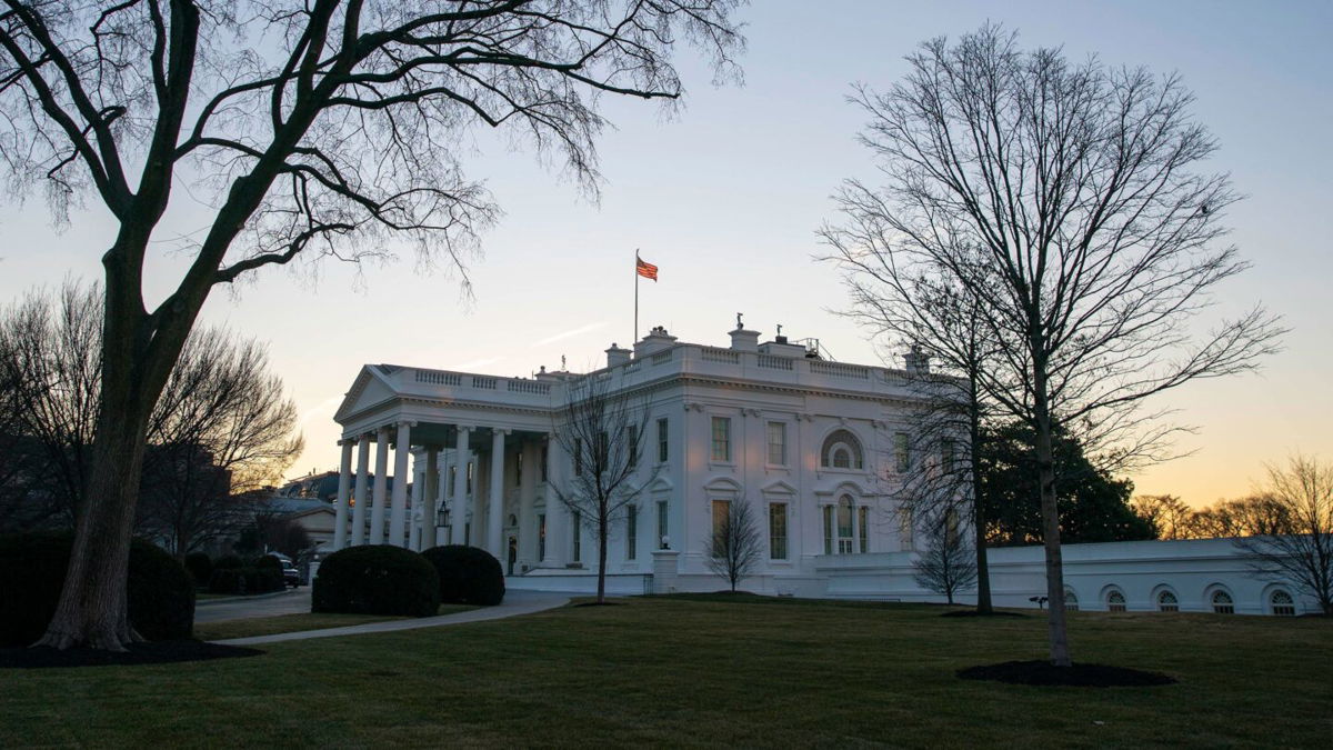 <i>Sarah Silbiger/The Washington Post/Getty Images</i><br/>The White House is seen at sunrise in Washington