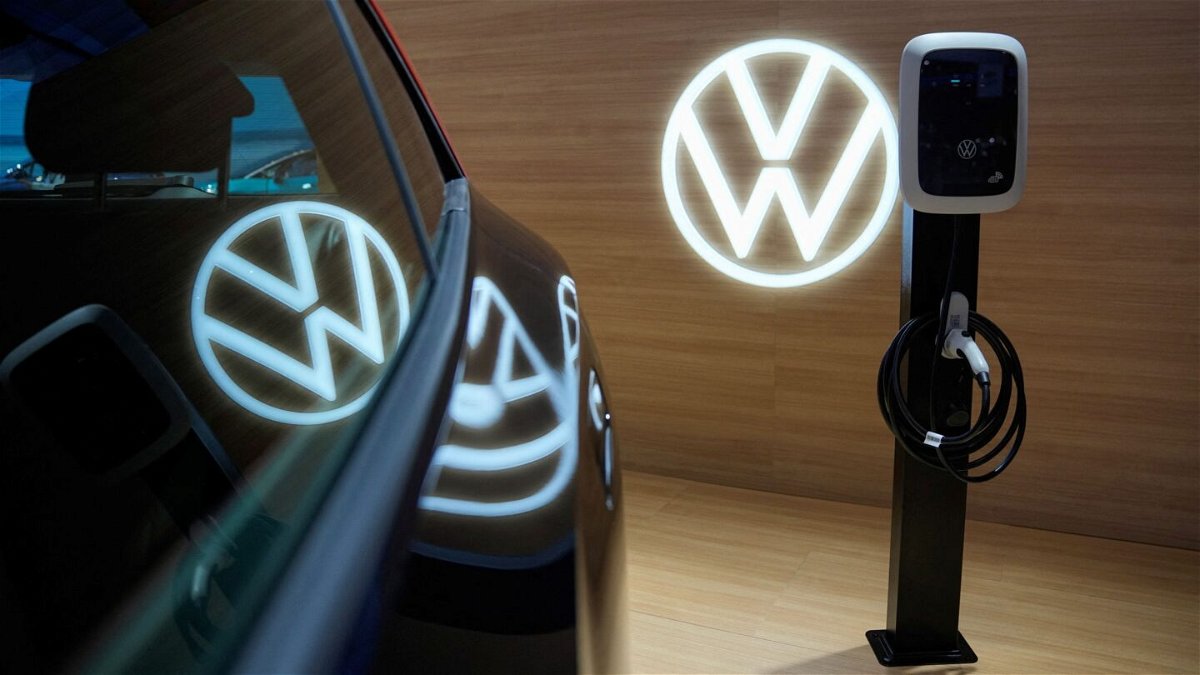 <i>Aly Song/Reuters</i><br/>A Volkswagen charging station is displayed at the Auto Shanghai show in Shanghai