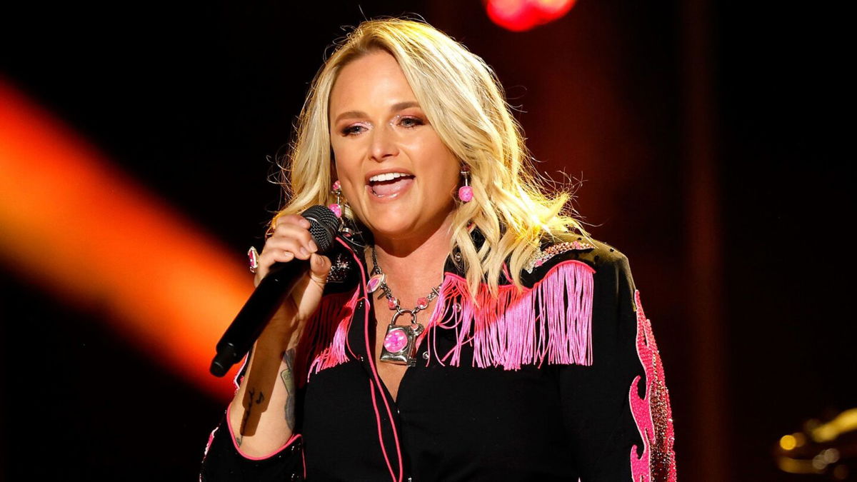 <i>Jason Kempin/Getty Images</i><br/>Miranda Lambert performs on stage during day two of CMA Fest 2023 at Nissan Stadium on June 9 in Nashville.